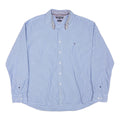 TOMMY HILFIGER Mens Blue & White Striped Shirt 2XL Regular Fit Classic