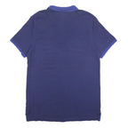 NIKE Mens Blue & Yellow Inter Milan Short Sleeve Striped Polo Shirt L Cotton