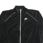 NIKE Womens Black Zip Up Track Jacket XL Polyester Blend Plain Sportswear