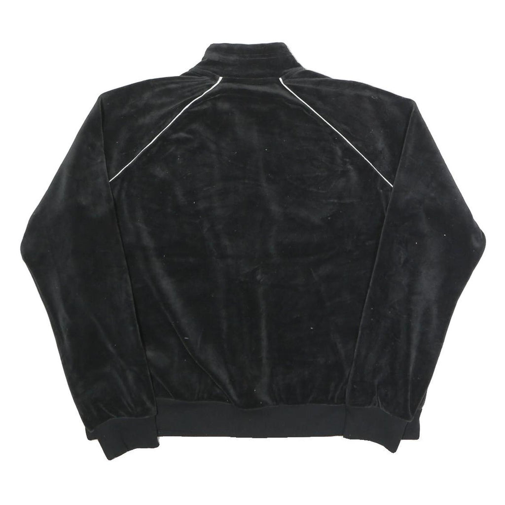 NIKE Womens Black Zip Up Track Jacket XL Polyester Blend Plain Sportswear