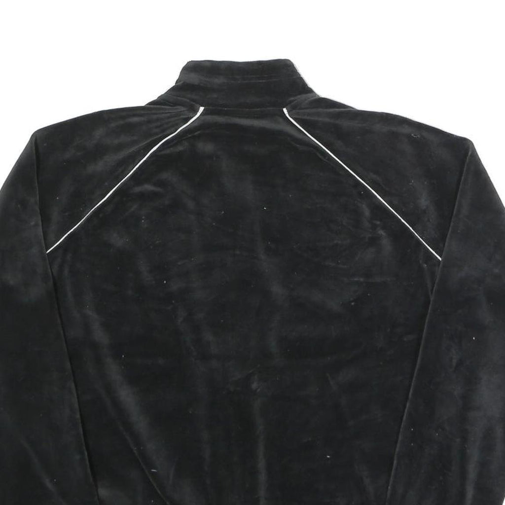 NIKE Womens Black Zip Up Track Jacket XL Polyester Blend Plain Sportswear