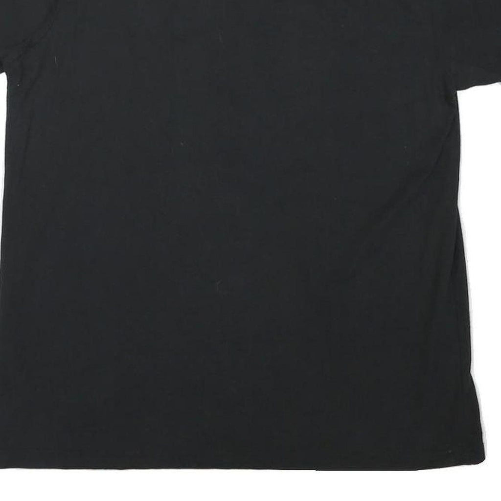 DISNEY Womens Black Happy Meowlloween Graphic T-Shirt L Short Sleeve Crew Neck