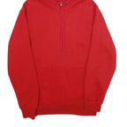 FP142 Mens Red Hoodie M Cotton Blend Pullover Drawstring Pocket Casual