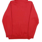 FP142 Mens Red Hoodie M Cotton Blend Pullover Drawstring Pocket Casual