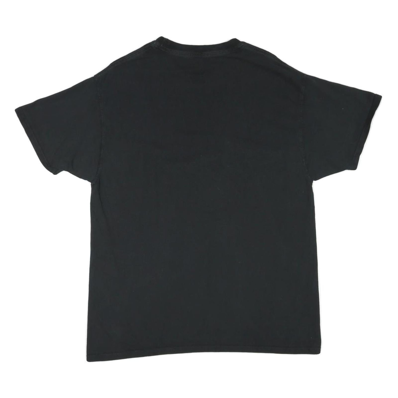 CHAMPION Mens Black Classic T-Shirt L Short Sleeve Crew Neck Cotton Blend