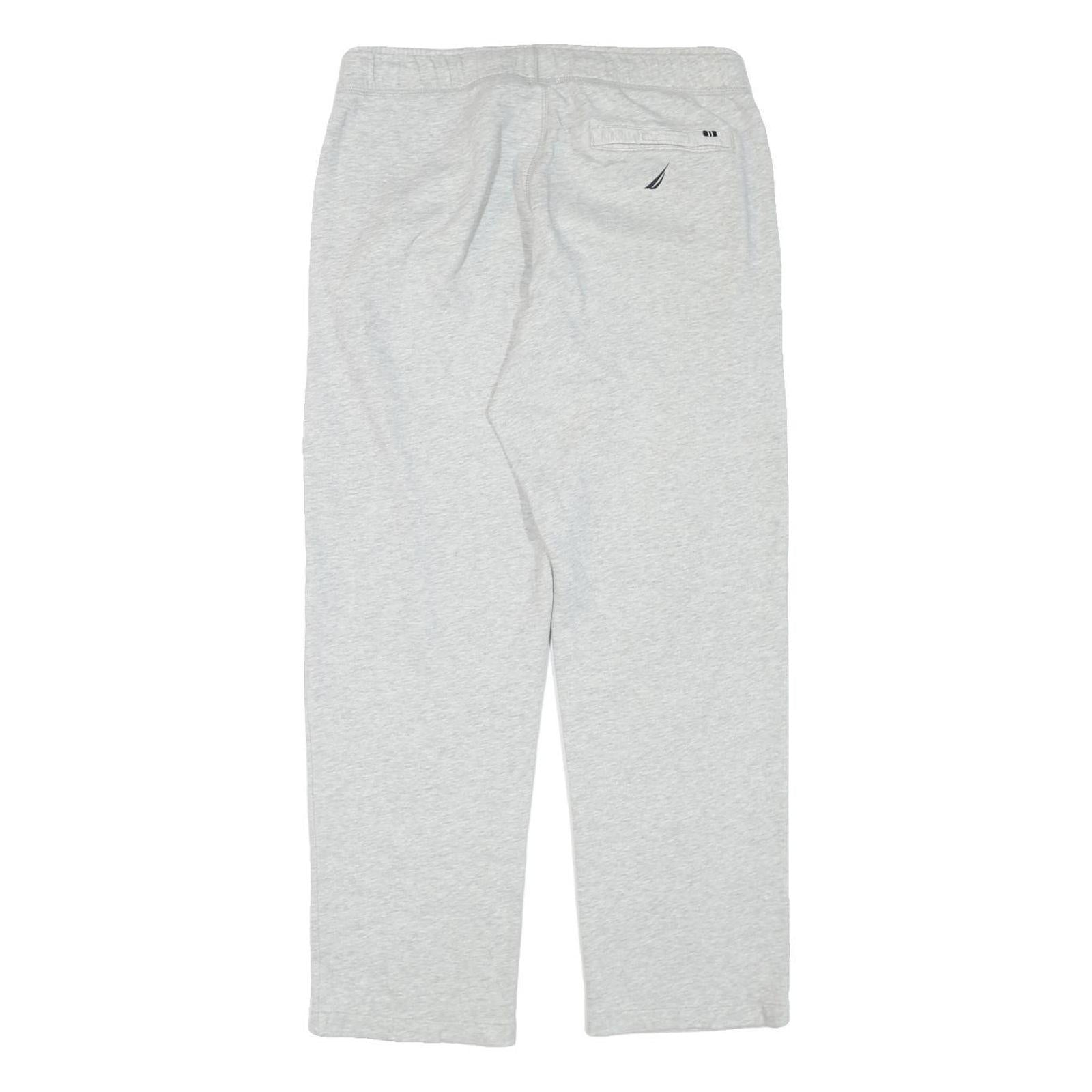 NAUTICA Mens Joggers Grey M W32 L30 Slim Straight Leg Cotton Blend Drawstring