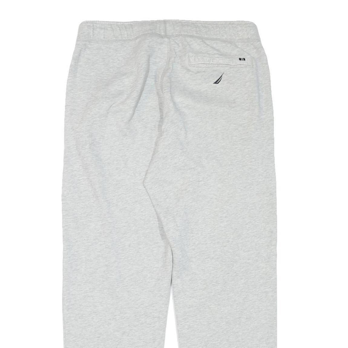 NAUTICA Mens Joggers Grey M W32 L30 Slim Straight Leg Cotton Blend Drawstring