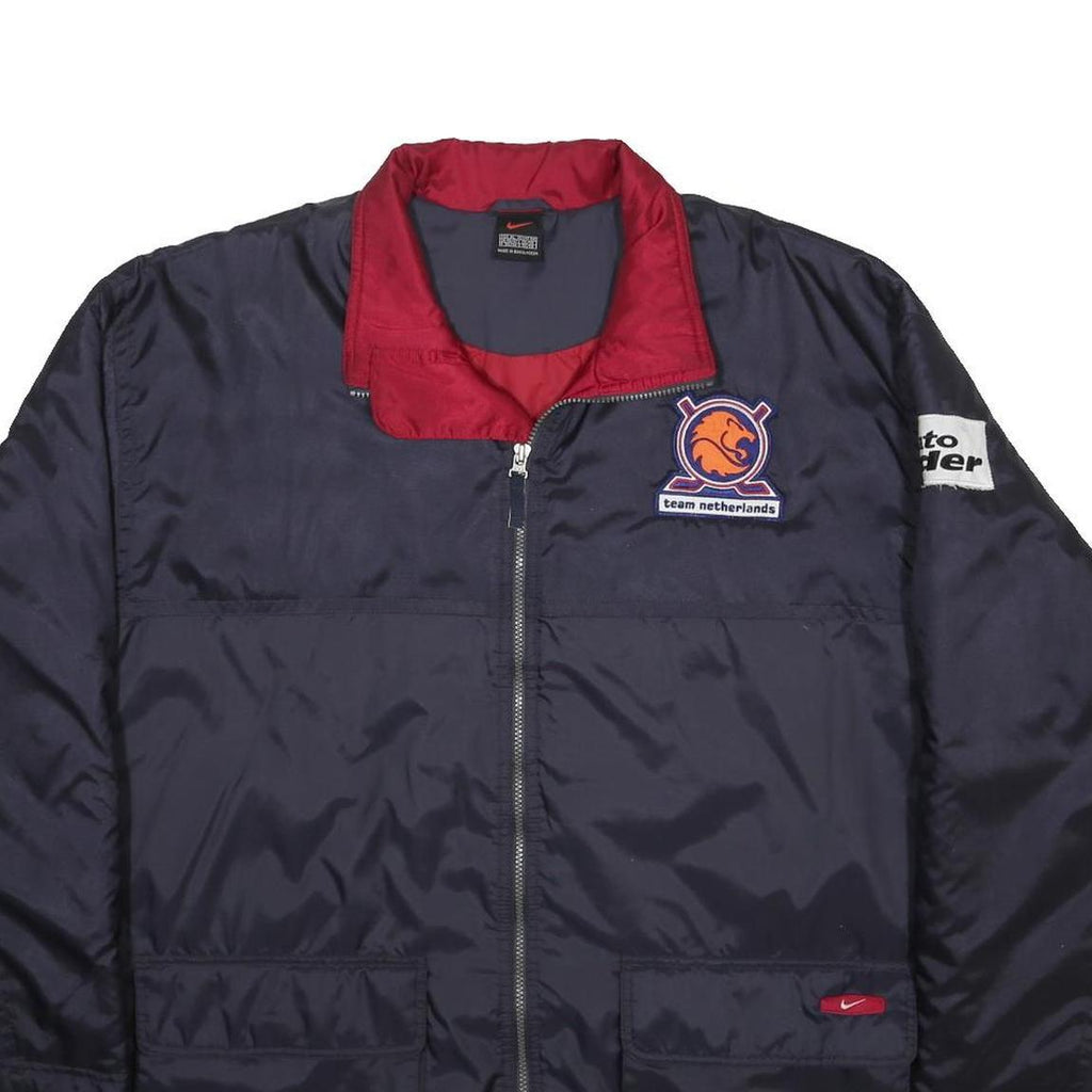 NIKE Mens Navy Blue & Red Team Netherlands Track Jacket XL Polyester Zip