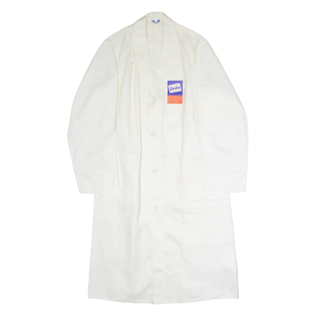 WORKER Swiss Mens Workwear Coat White Twill S