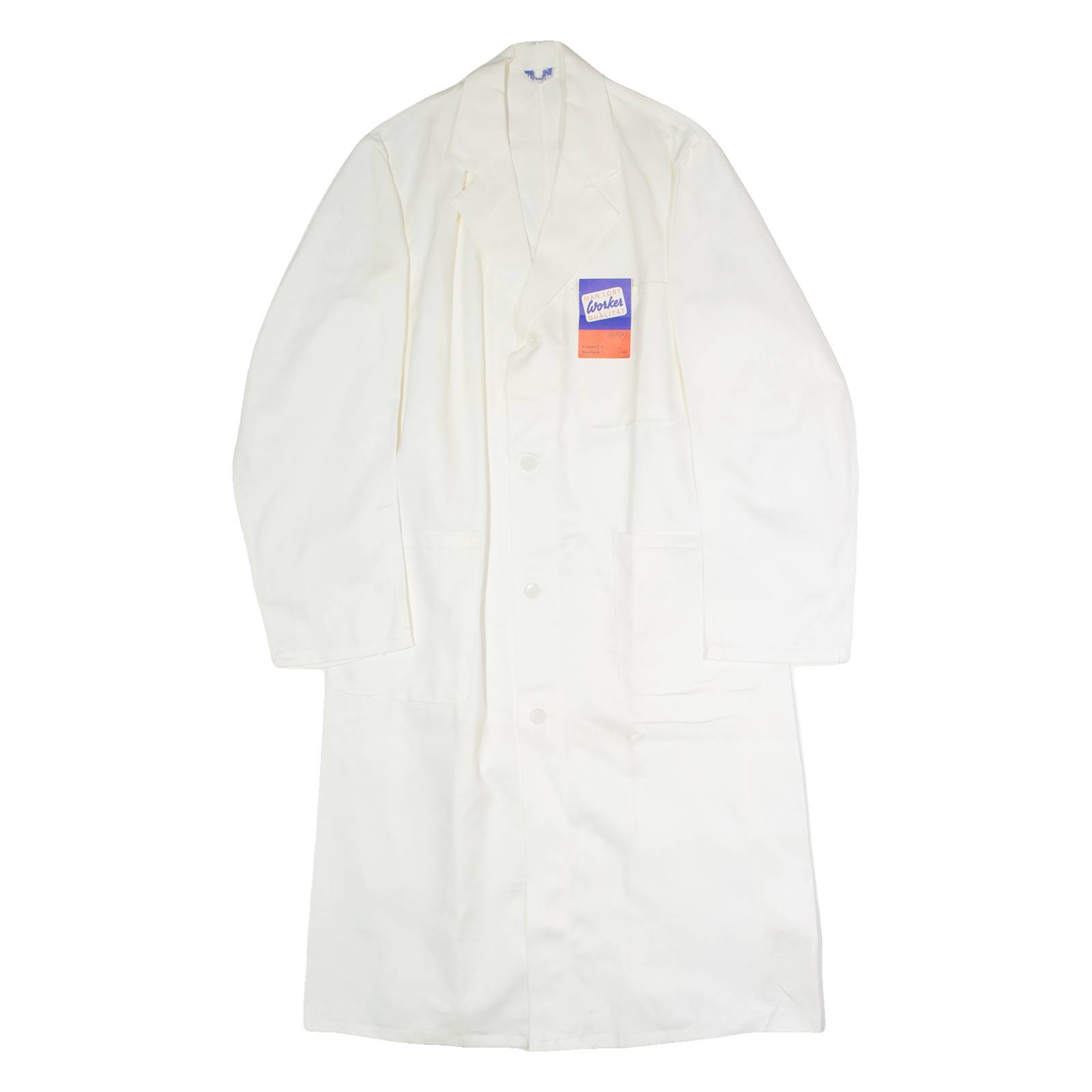 WORKER Swiss Mens Workwear Coat White Twill S
