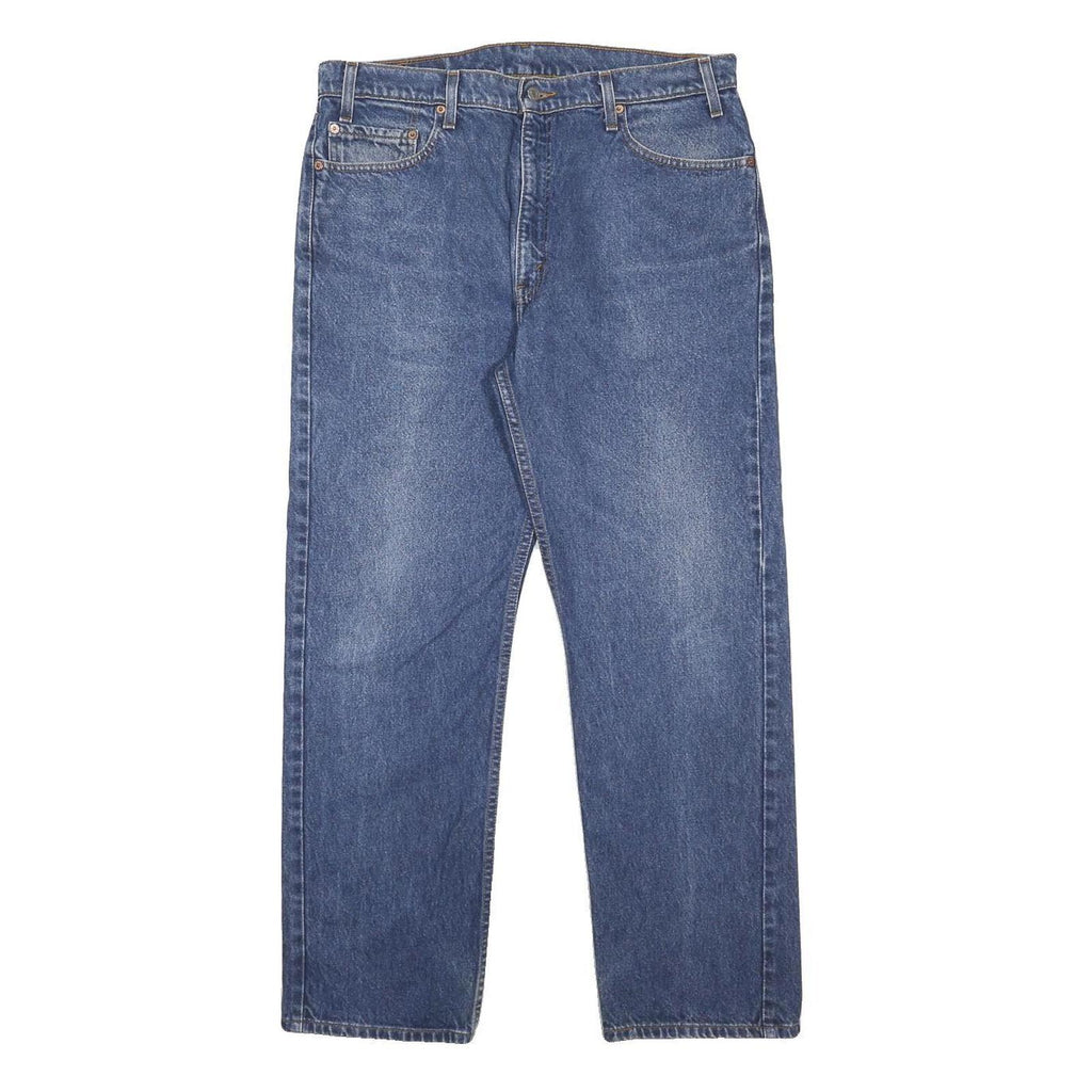 LEVI'S 505 Mens Jeans Blue Regular Straight Denim Medium W36 L30 Classic Zip