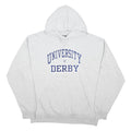 COTTON RIDGE Mens Grey University Of Derby Pullover Hoodie XL