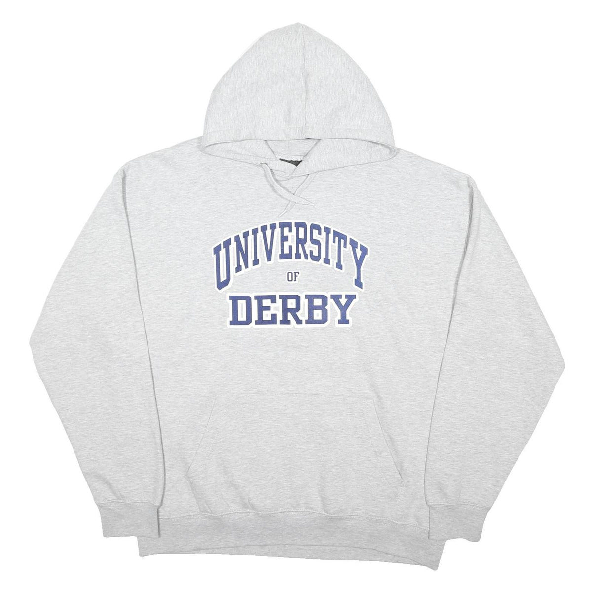 COTTON RIDGE Mens Grey University Of Derby Pullover Hoodie XL
