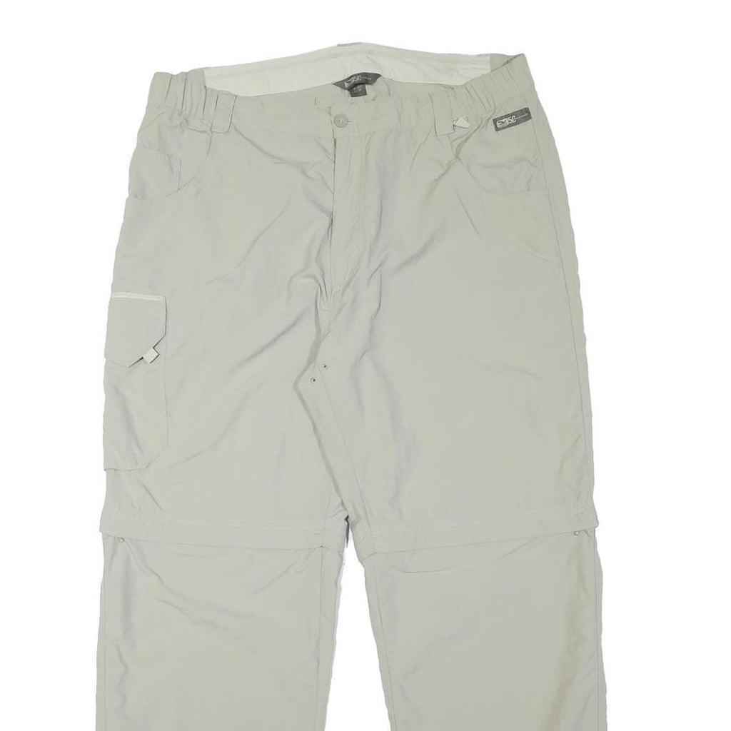 SALEWA Mens Polyester Blend Light Grey Relaxed Cargo Trousers W34 L28 Outdoor