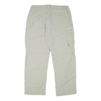 SALEWA Mens Polyester Blend Light Grey Relaxed Cargo Trousers W34 L28 Outdoor