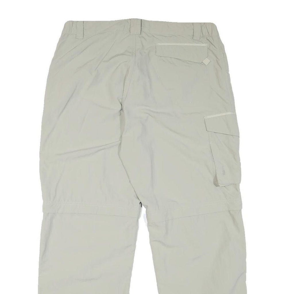 SALEWA Mens Polyester Blend Light Grey Relaxed Cargo Trousers W34 L28 Outdoor