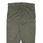 BLUE RIVER Mens Cotton Blend Green Regular Straight Trousers W40 L29 Casual