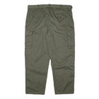 BLUE RIVER Mens Cotton Blend Green Regular Straight Trousers W40 L29 Casual