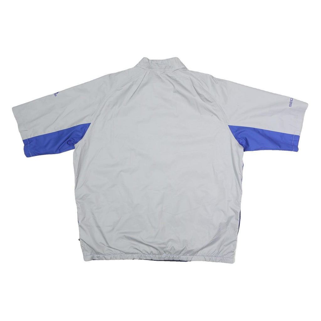 ADIDAS Mens Blue & Grey Outdoor Jacket XL Polyester Zip Plain Sportswear