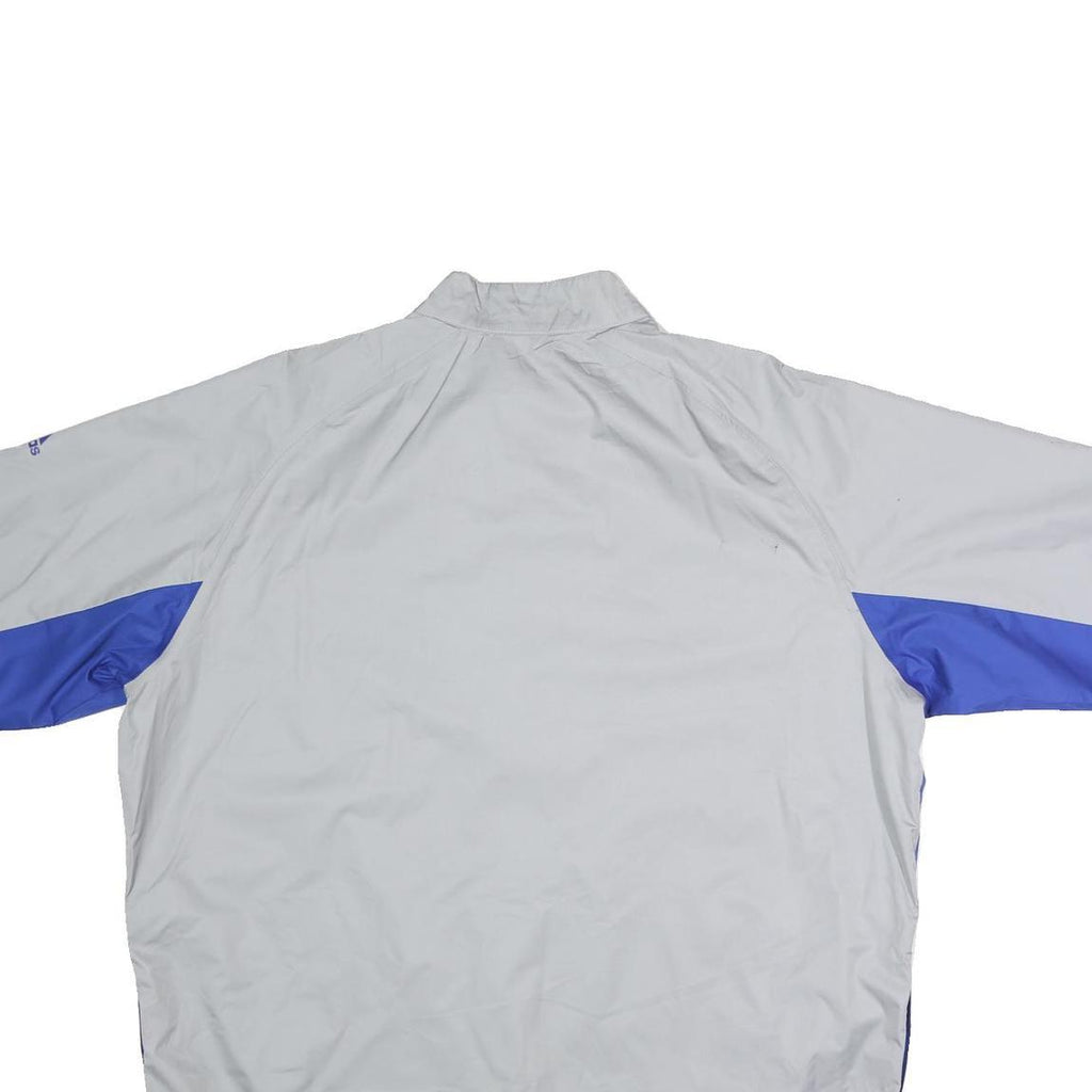 ADIDAS Mens Blue & Grey Outdoor Jacket XL Polyester Zip Plain Sportswear