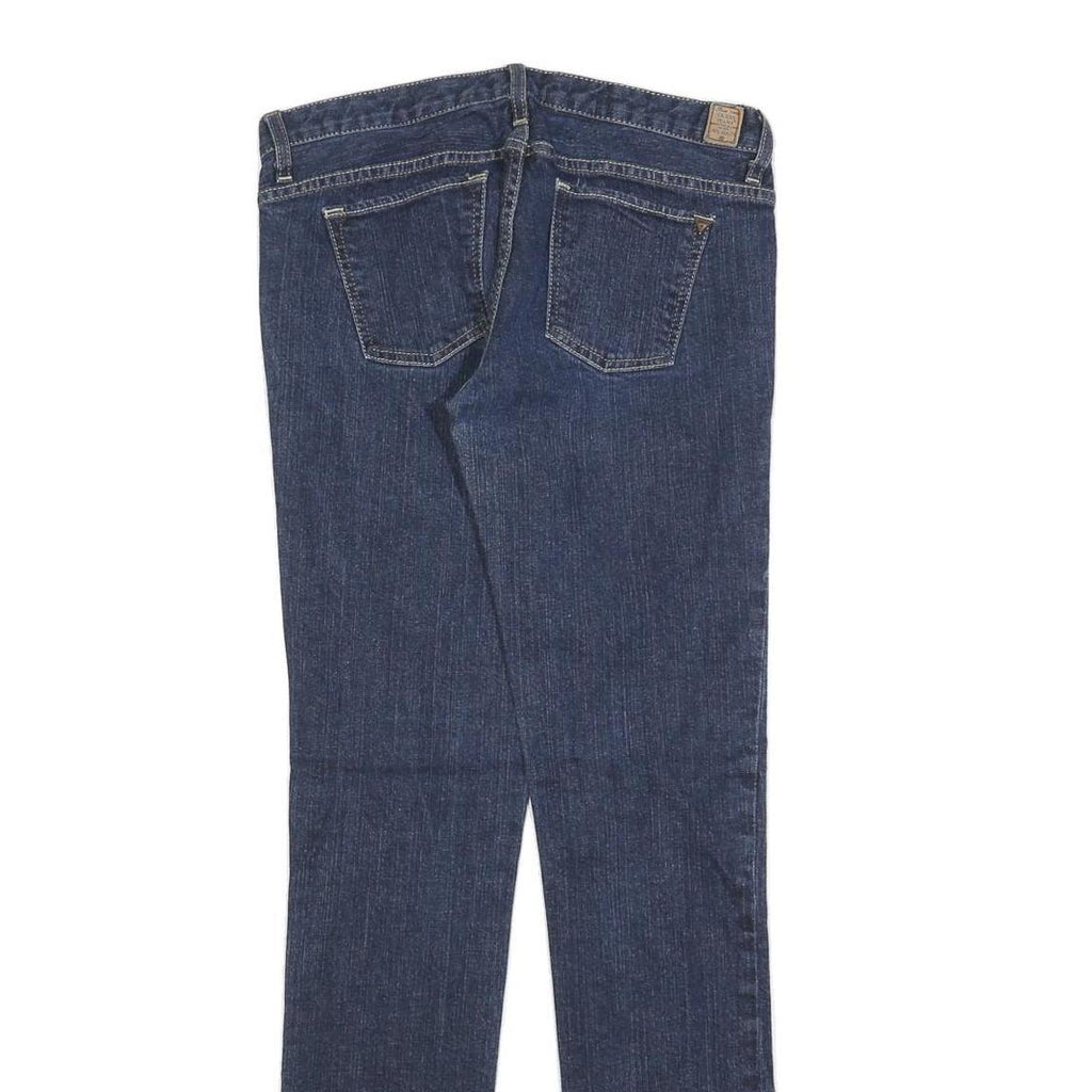 GUESS Womens Dark Blue Slim Straight Denim Jeans W28 L32 Stretch Cotton Blend