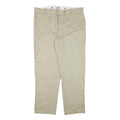 DICKIES Mens Regular Fit Beige Cotton Blend Regular Leg Trousers W41 L31