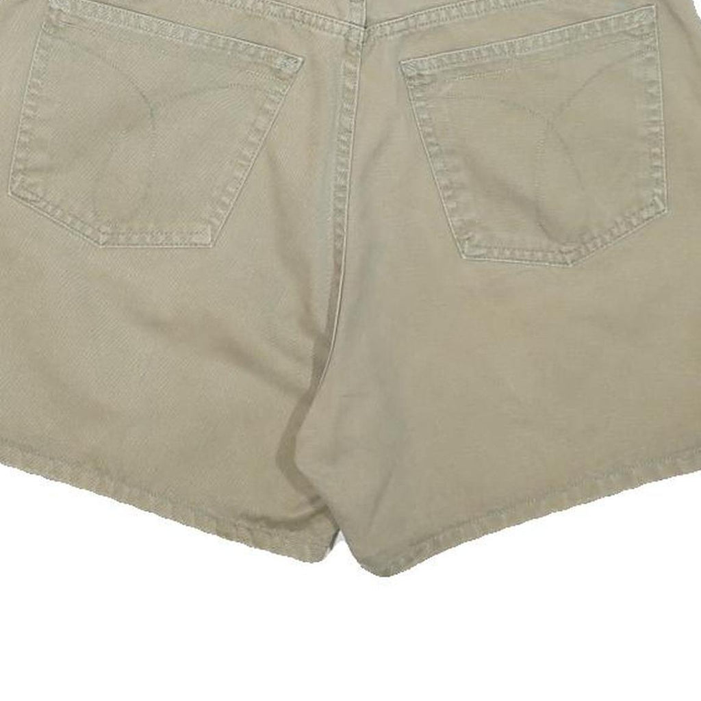 CALVIN KLEIN JEANS Womens Shorts Beige Casual Plain UK 12 W32 Summer Cotton