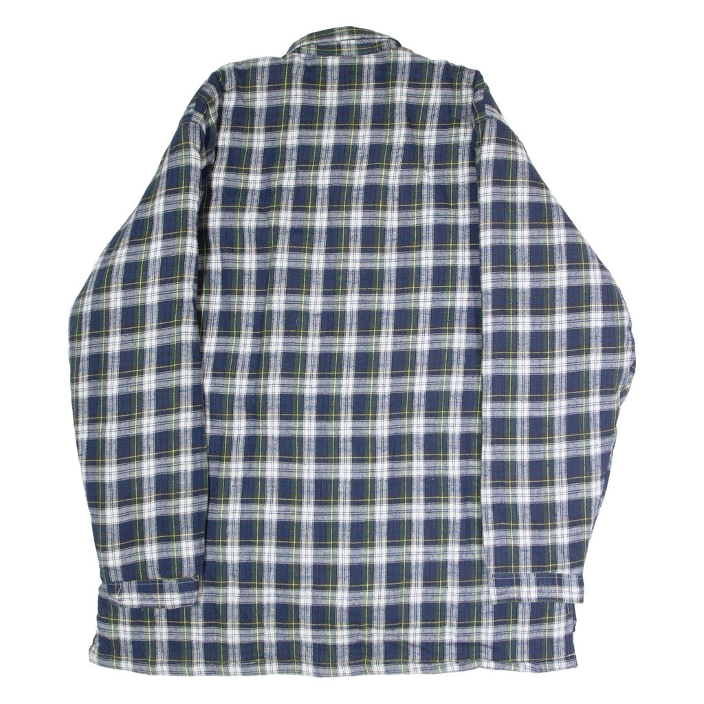 CHALET Mens Lumberjack Jacket Blue Flannel Plaid 2XL
