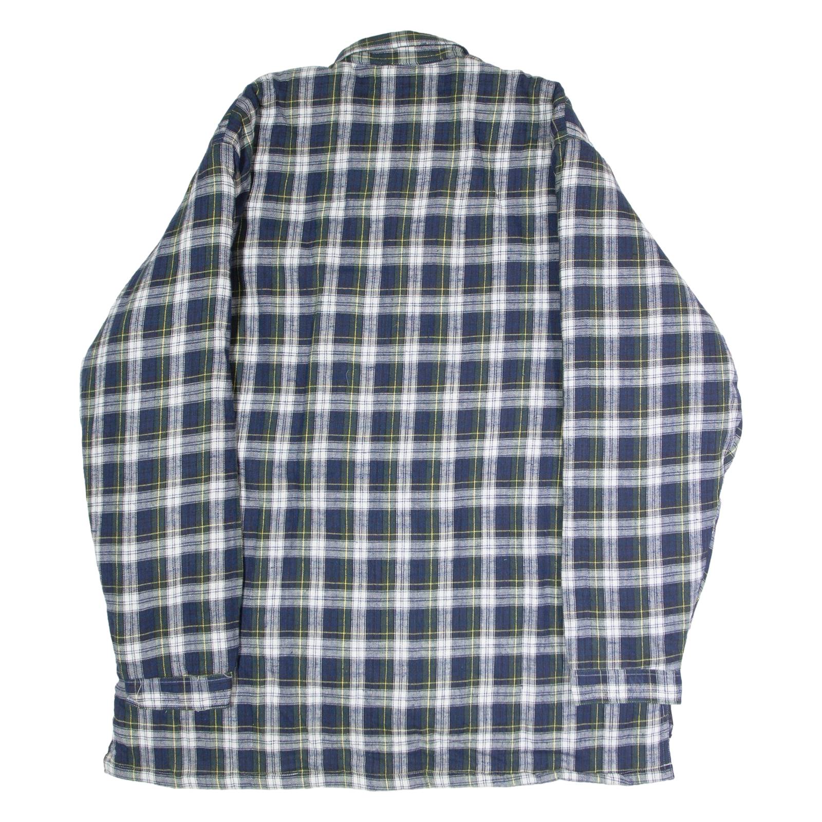 CHALET Mens Lumberjack Jacket Blue Flannel Plaid 2XL