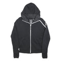 ADIDAS Womens Black Zip Hooded Hoodie S Cotton Blend Sportswear