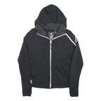 ADIDAS Womens Black Zip Hooded Hoodie S Cotton Blend Sportswear
