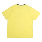 TOMMY HILFIGER Mens Yellow T-Shirt L Short Sleeve Crew Neck Logo Print