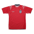 UMBRO Mens Red England Football Shirt S Short Sleeve Crew Neck Sports