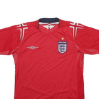 UMBRO Mens Red England Football Shirt S Short Sleeve Crew Neck Sports