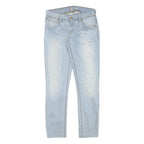 LEVI'S Womens Slim Blue Denim Light Wash Jeans W28 L29 Classic Fit Zip Closure