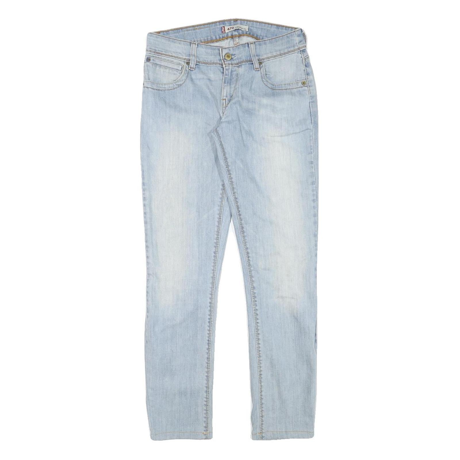 LEVI'S Womens Slim Blue Denim Light Wash Jeans W28 L29 Classic Fit Zip Closure