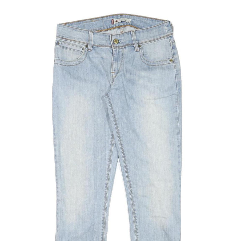 LEVI'S Womens Slim Blue Denim Light Wash Jeans W28 L29 Classic Fit Zip Closure