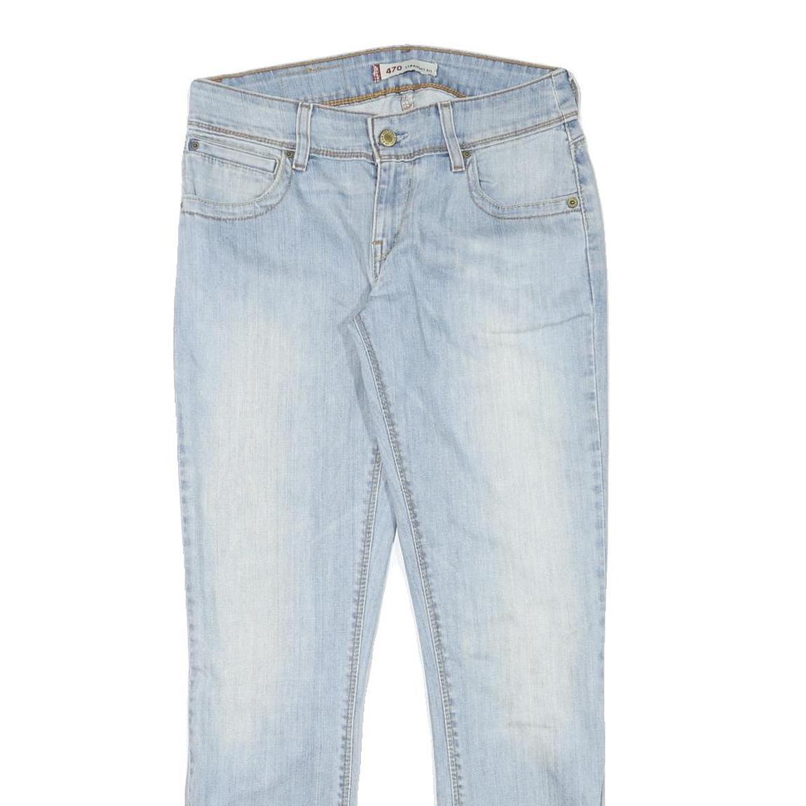 LEVI'S Womens Slim Blue Denim Light Wash Jeans W28 L29 Classic Fit Zip Closure