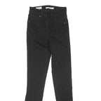 LEVI'S Womens Black Slim Skinny Denim Jeans W25 L29 Stretch Cotton Blend Zip