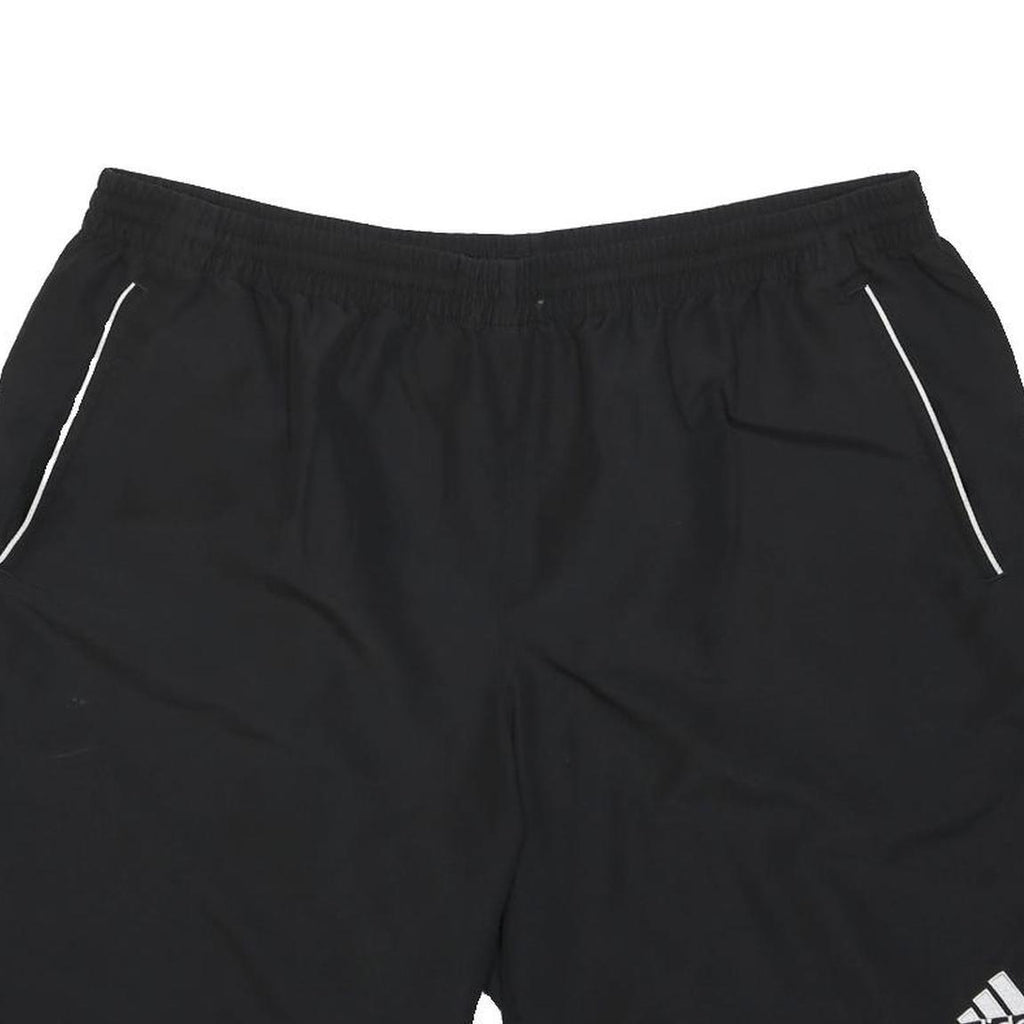 ADIDAS Mens Black Casual Shorts XL W36 Sports Logo Polyester
