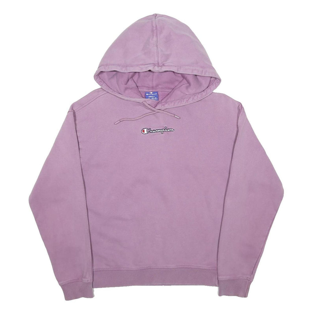 CHAMPION Womens Lilac Hoodie S Cotton Blend Pullover Logo Sweatshirt