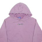 CHAMPION Womens Lilac Hoodie S Cotton Blend Pullover Logo Sweatshirt