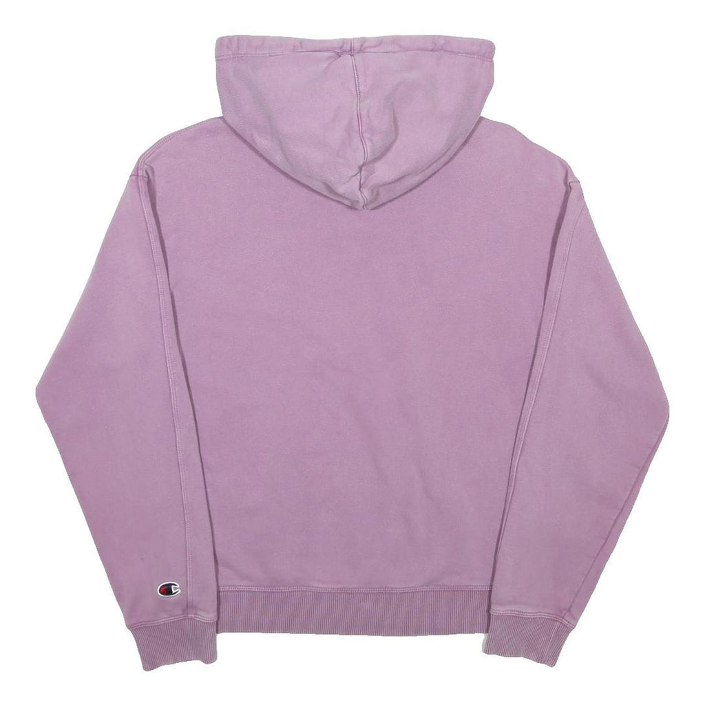 CHAMPION Womens Lilac Hoodie S Cotton Blend Pullover Logo Sweatshirt