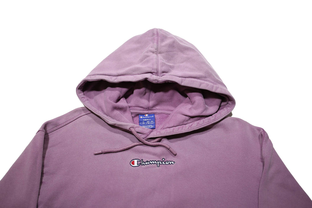 CHAMPION Womens Lilac Hoodie S Cotton Blend Pullover Logo Sweatshirt