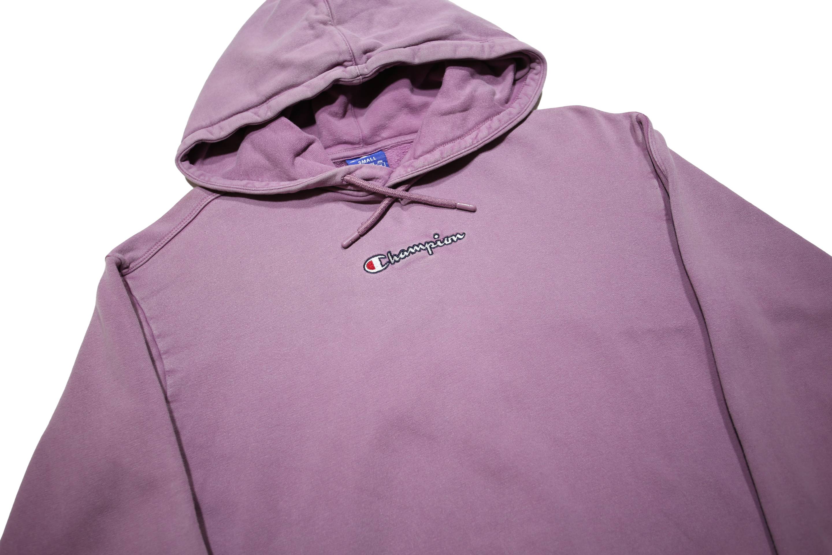CHAMPION Womens Lilac Hoodie S Cotton Blend Pullover Logo Sweatshirt