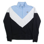 FILA Womens Sweatshirt Black 1/4 Zip S