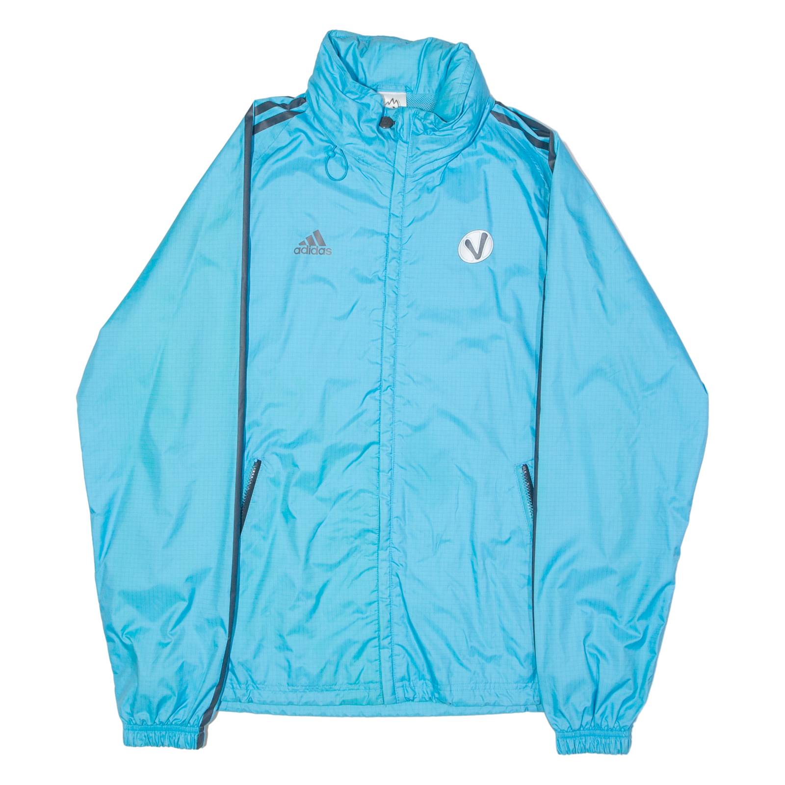 ADIDAS UEFA Euro 2008 Mens Rain Coat Blue Hooded S