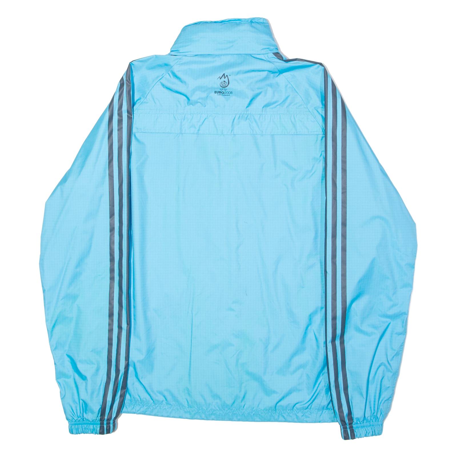 ADIDAS UEFA Euro 2008 Mens Rain Coat Blue Hooded S
