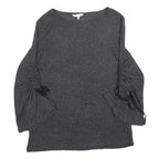 JUICY COUTURE Womens Black Sparkle Plain Crew Neck Chunky Knit M Jumper