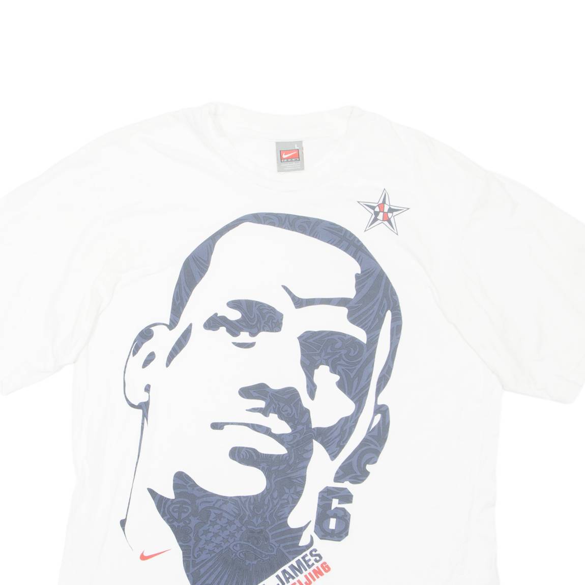 NIKE Lebron James Mens T-Shirt White USA L